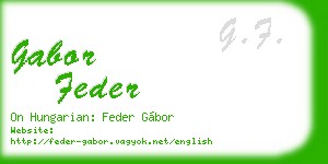 gabor feder business card