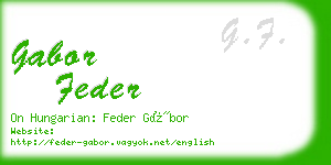 gabor feder business card